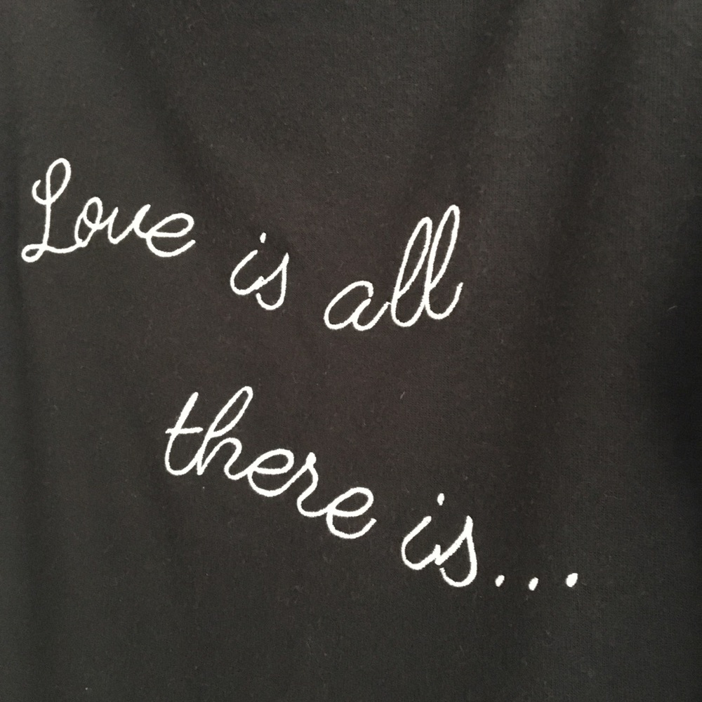 Betsy Johnson LOVE IS ALL THERE IS Performance sweatshirt SIZE XS - Picture 5 of 8
